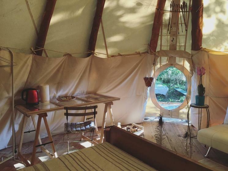 Tipi Lodge Dans La Foret Мимизан-Плаж Экстерьер фото